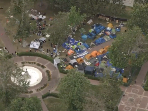 Protester camps remain on college campuses as graduation events near