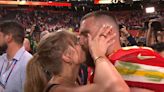 Travis Kelce Kisses Taylor Swift on the Field After 2024 Super Bowl Win