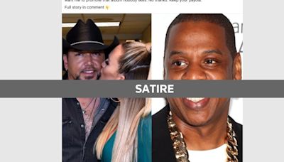 Fact Check: Satire site says Jay-Z offered Jason Aldean $10 million to perform with Beyoncé