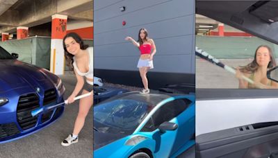 TikTok Girl Trashes Pricey Cars To Get Views