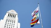 Los Angeles City Hall flies Progress Pride Flag to celebrate LGBTQ+ community