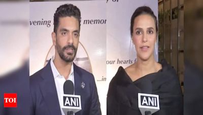 Angad Bedi, Neha Dhupia host event in memory of legendary cricketer Bishan Singh Bedi | - Times of India