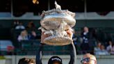 El jockey Joel Rosario y Justify, caballo ganador de la Triple Corona, entran al Salón de la Fama