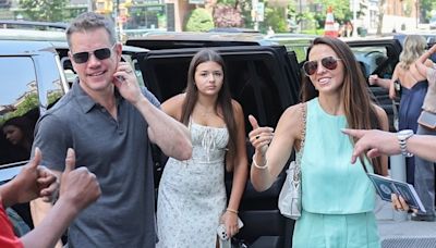 Matt Damon attends daughter Isabella's graduation in Brooklyn