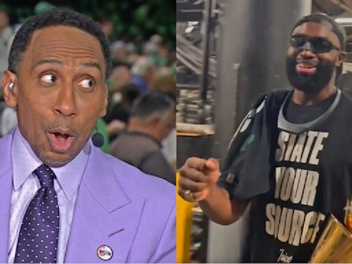 Jaylen Brown Trolls Stephen A. Smith With Championship Parade Shirt