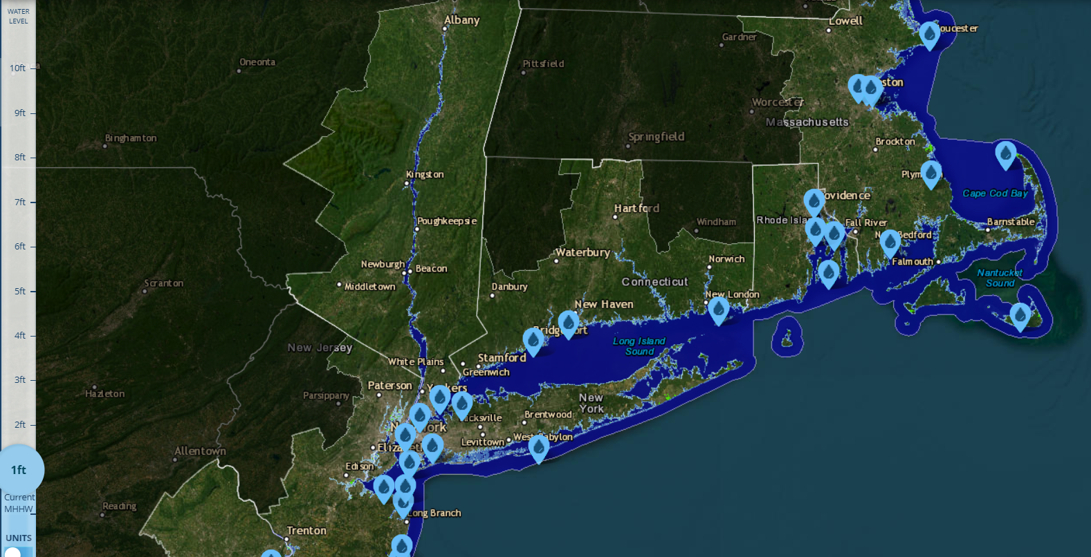 Connecticut map shows where state could be underwater from sea level rise