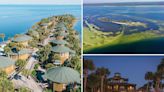 A small town’s worth of bungalows lists on a private ‘pirate’ island in Florida