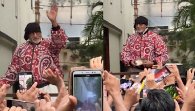 WATCH: Amitabh Bachchan wins hearts as he distributes goodies at Sunday meet and greet; fans say 'Kya baat hai'