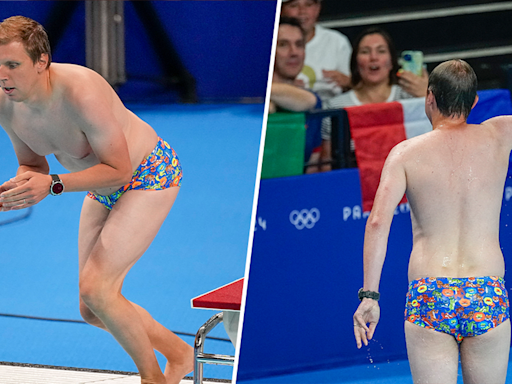 Speedo-clad ‘Bob the Cap Catcher’ is the Paris Olympics’ first viral hero