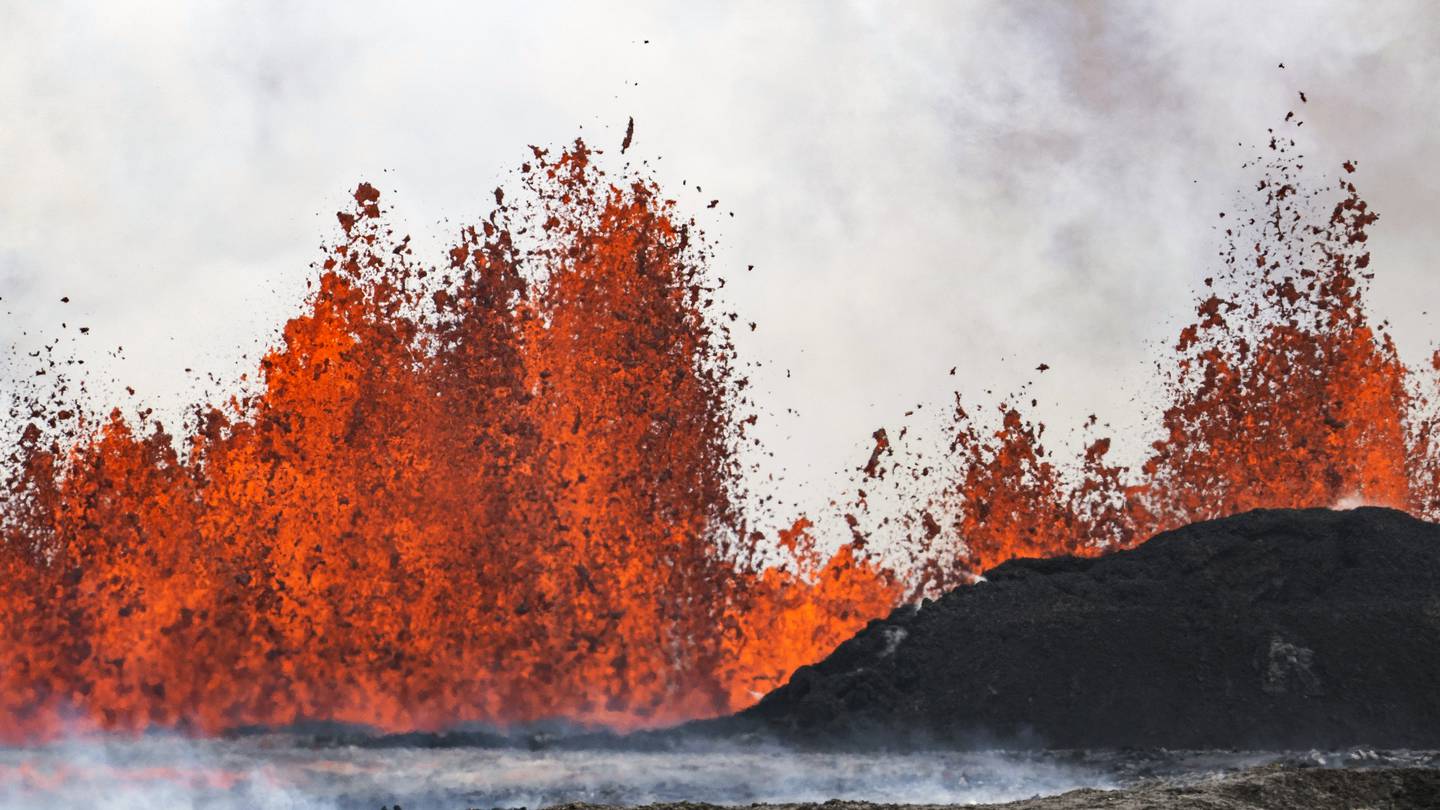 Watch live: A volcano in Iceland erupted again, shooting lava more than 100 feet high