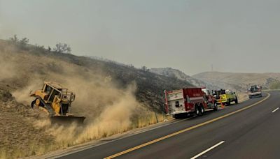 Northbound Highway 55 reopens after grass fire forces closure, Southbound remains closed