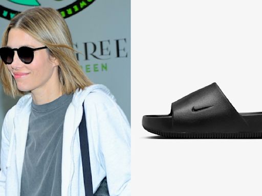 Jessica Biel Slips On Cozy Nike Calm Slides in Black While Filming ‘The Better Sister’ in New York