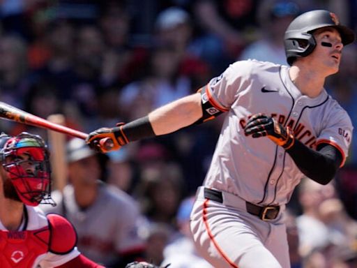 Mike Yastrzemski joked about his grandfather's brief cameo at Fenway Park