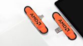 This AMD-branded finger skateboard flash drive slides into your USB port — 128GB pen drive delivers 400 MB/s speeds via USB Type-A and Type-C connectors