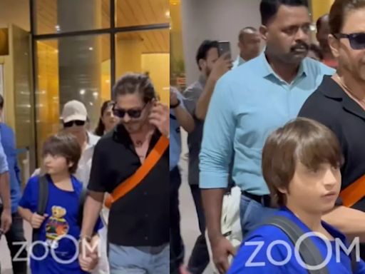 Shah Rukh Khan Looks Uber-Cool As He Returns To Mumbai With Fam. Fans Go 'Is He Really 58?'