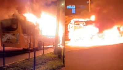 Los Olivos: bus de la línea 41 se incendia con pasajeros a bordo en la Panamericana Norte