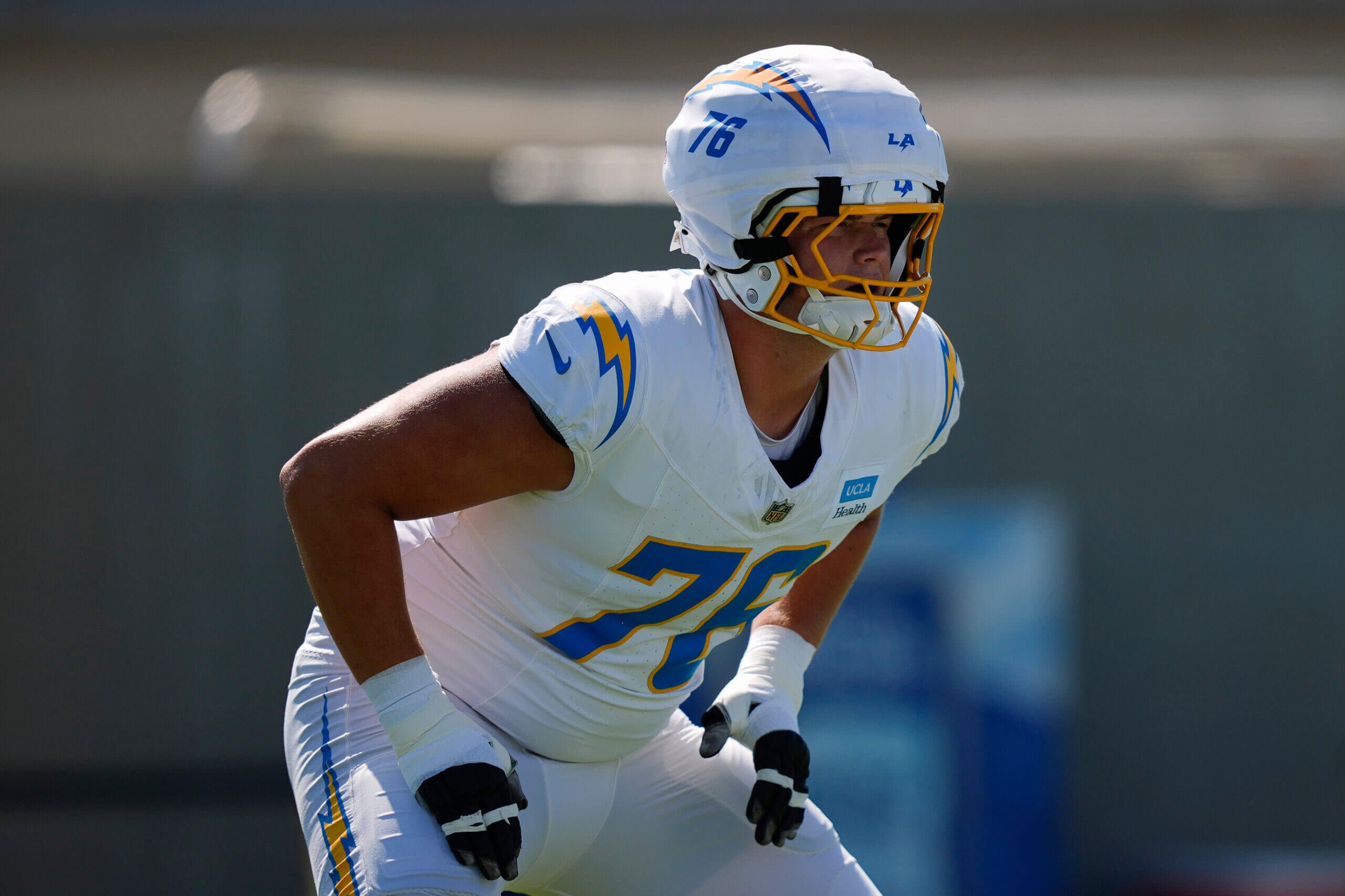 Chargers training camp, Day 5: Joe Alt holds his own in first padded practice