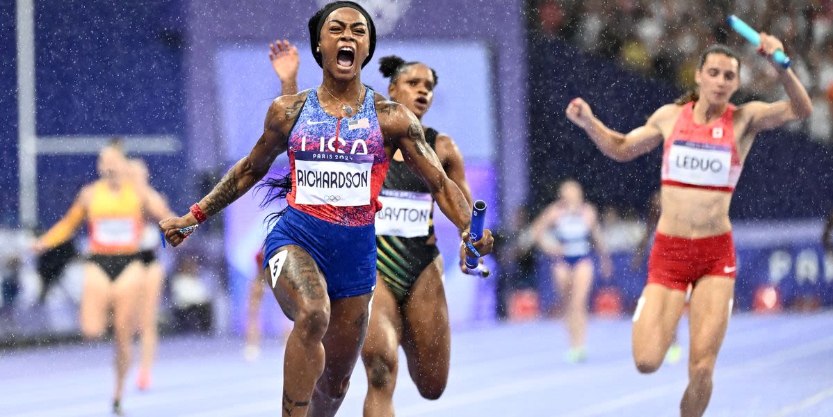 U.S. Women Win 4X100m Relay At Paris Olympics On Explosive Sha'Carri Anchor Leg