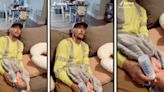 Dad comes home from work and jumps right into parenting in heartwarming TikTok