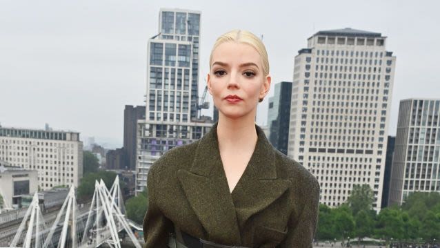 Anya Taylor-Joy Wears an Olive Green Blazer Minidress to 'Furiosa' Photocall in London