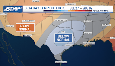 Rain and cooler than normal weather as we reach what is typically the hottest part of the summer