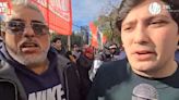 Echaron a las piñas a un youtuber libertario de la manifestación del Congreso