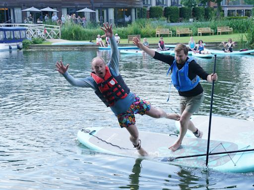 In Pictures: Sir Ed falls off paddleboard – again – as campaign trail continues