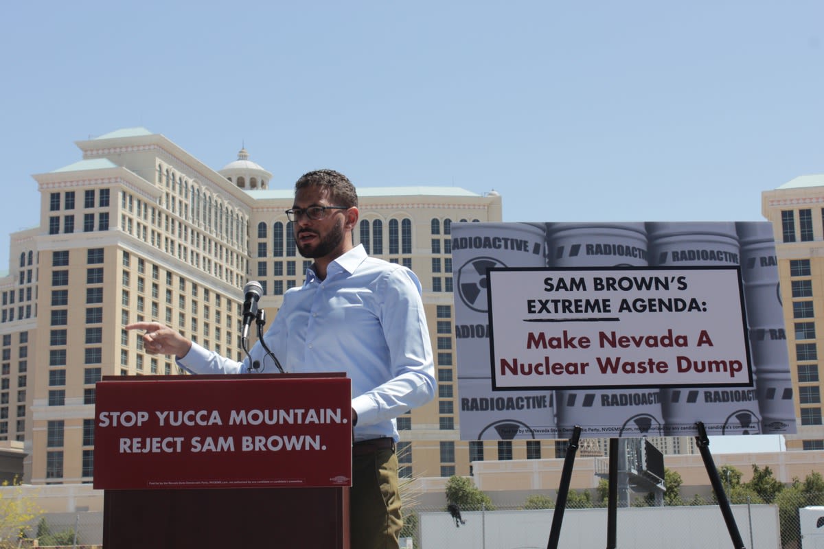 Nevada Democrats turn up heat on Sam Brown over Yucca Mountain