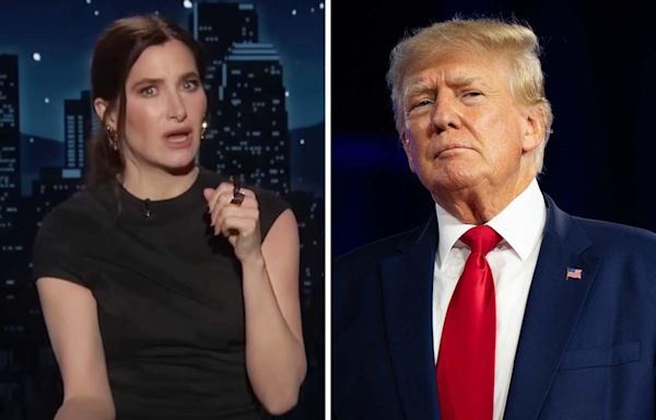 'Jimmy Kimmel Live': Kathryn Hahn doubts Donald Trump could last longer "than he lasted with Stormy" in a golf match with Biden