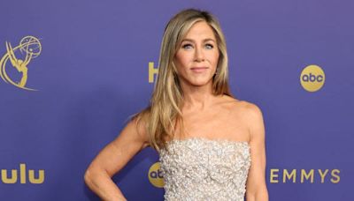 Jennifer Aniston wore a semi-sheer gown with beaded details to the 2024 Emmys