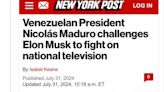 Elon Musk acepta reto de Maduro de pelear y eleva la apuesta