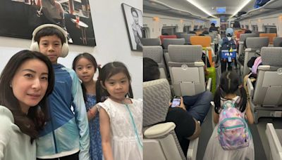 郭晶晶單拖帶三仔女坐高鐵去深圳美術館 一貼地舉動獲網民激讚