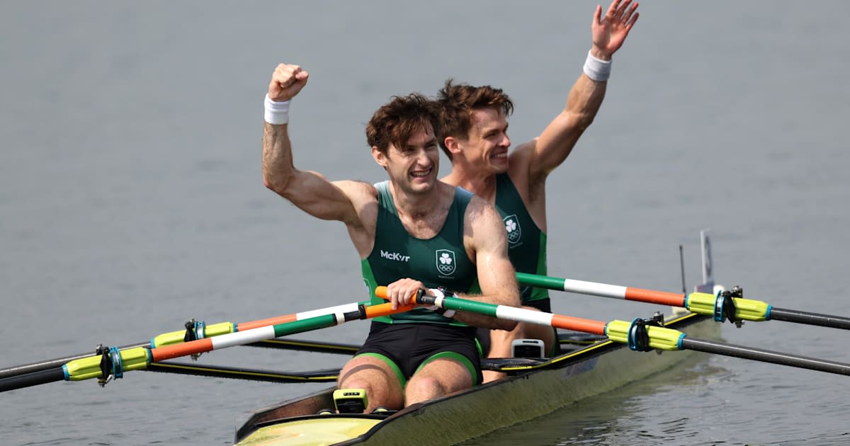 Paris 2024 Rowing: Fintan McCarthy and Paul O'Donovan of Ireland defend lightweight double sculls Olympic title