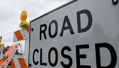 Eastbound I-696 at 11 Mile Road in Roseville closed due to flooding