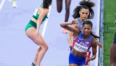 Atlanta native Gabby Thomas wins her third gold medal in women’s 400-meter relay