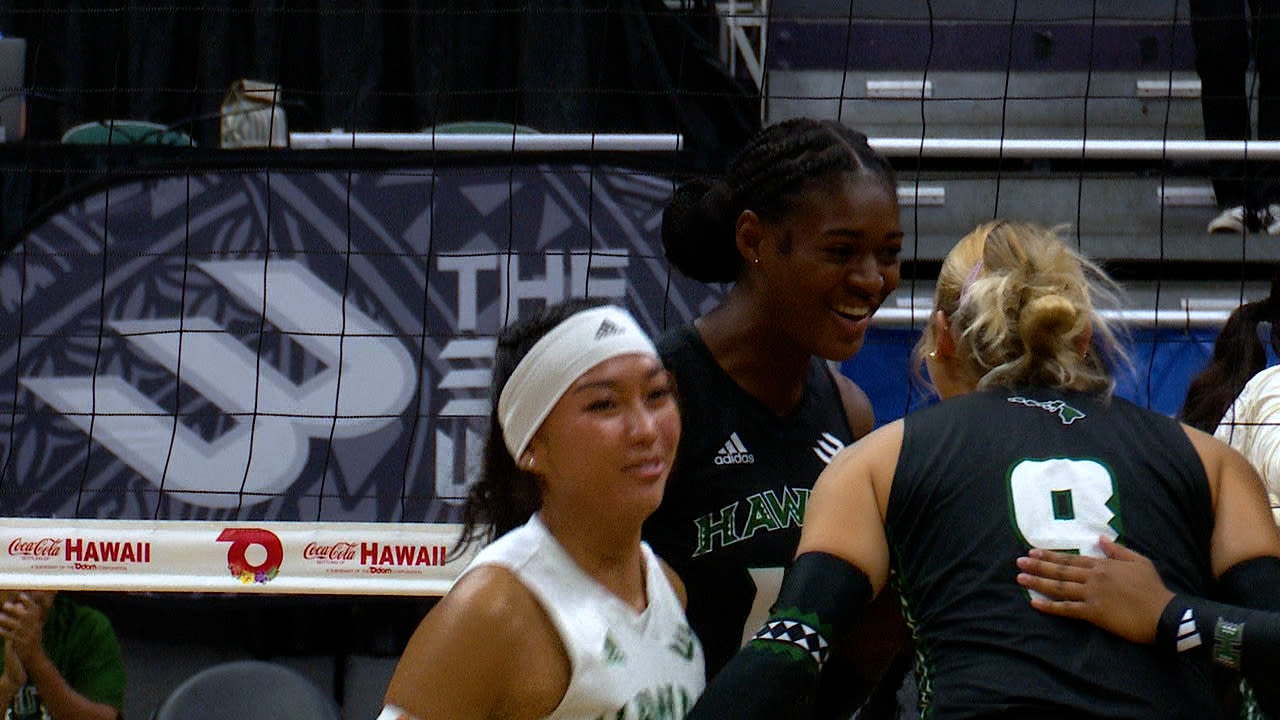 Hawaii women’s volleyball gets dramatic victory