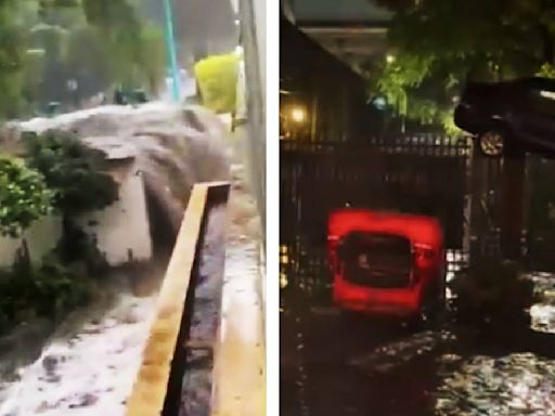 Lluvias en CDMX dejaron inundaciones, cascadas y hasta volcaduras de autos | FOTOS Y VIDEOS