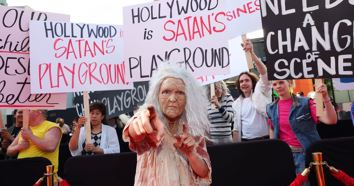 MaXXXine's Los Angeles Premiere Red Carpet Featured a Planned Protest