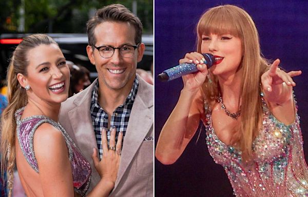 Ryan Reynolds and Blake Lively Take Selfie and Kiss While Taylor Swift Performs ‘Lover’ at Madrid Tour Stop