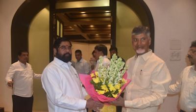 Andhra Pradesh CM Chandrababu Naidu meets Eknath Shinde, discusses politics and cooperation