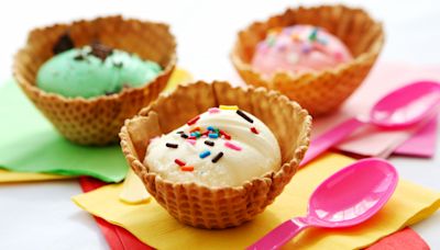 The Muffin Pan Hack For Perfect Ice Cream Cone Bowls Every Time