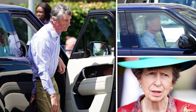 Princess Anne's husband visits her in hospital after she was hit on the head by a horse and given concussion