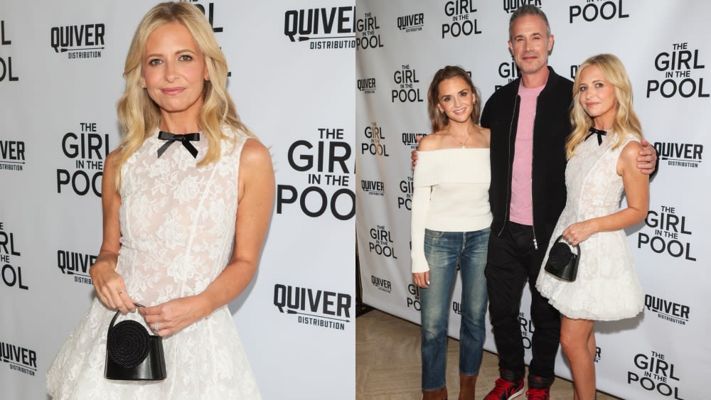 Sarah Michelle Gellar Embraces Coquette Trends in Lace Shushu/Tong Minidress With Bow for ‘The Girl in the Pool’ Premiere With...