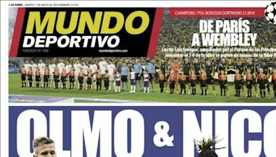 Dani Olmo y Nico Williams, protagonistas de las portadas de hoy