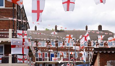 England's most patriotic estate turns into a sea of white and red