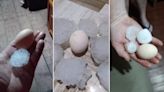 Chuvas de granizo do tamanho de ovos atingem o RS; veja fotos