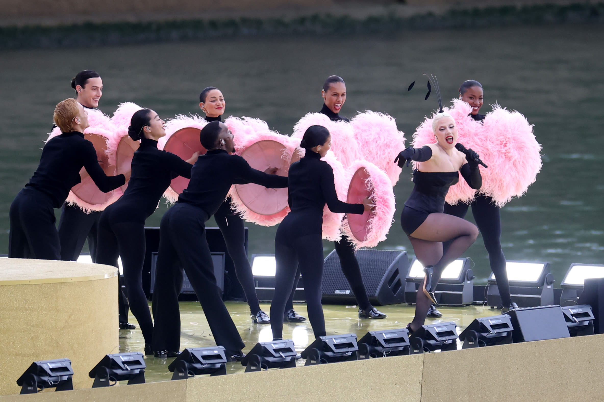 Lady Gaga Kicks Off Paris Olympics Playing Piano and Singing Along Seine River