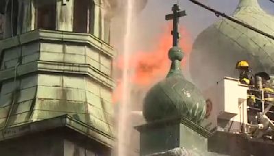 CLE firefighters at church fire where famous movie filmed