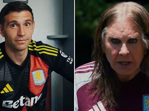 El crossover menos pensado: Dibu Martínez y Ozzy Osbourne presentaron la nueva camiseta de Aston Villa