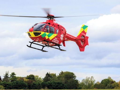 Watch as footage shows air ambulance take off during critical incident